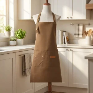 Professional Chef Sleeveless Bib Apron with Pockets Washable Durable Polyester for Men and Women