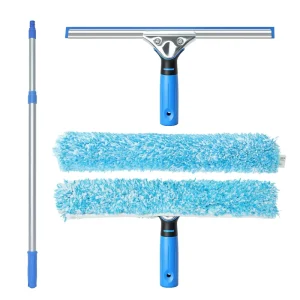 Professional Durable 35cm 14″ Window Cleaning Squeegee with Ergonomic Stainless Steel Plastic Handle and Rubber Blade