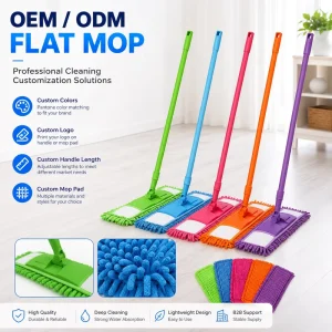 Professional Durable Dust Dry Cleaning Magic Chenille Steel Telescopic Handle Eco-Friendly Floor Mops