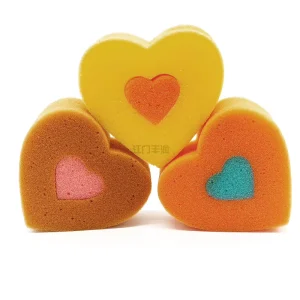 Professional Factory Heart Shape Sponge Bath Kitchen Household Items