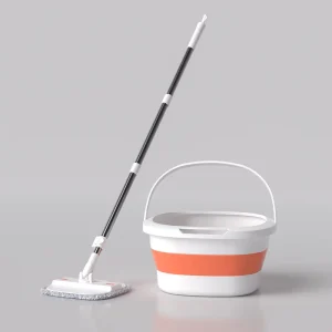 Professional Foldable Mop Bucket System Heavy Duty Flat Mop for Commercial Janitorial Cleaning Services