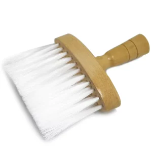 Professional Hairdressing Neck Brush with Plastic Handle and Nylon Bristles Salon Cleaning Duster for Barber Use