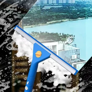 Professional High-Rise Window Cleaning Scraper with Telescopic Handle Stainless Steel Shower Glass Washing Squeegee