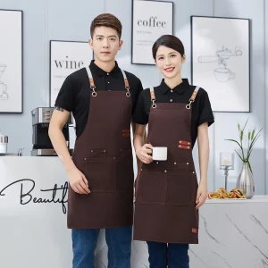 Professional Hospitality Apron for Hotel Restaurant Kitchen Cooking and Service Staff Workwear