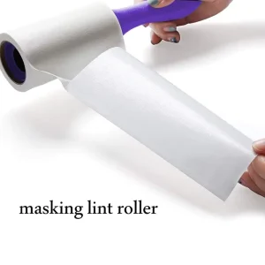 Professional Masking Lint Roller with Giant Adhesive Extra Sticky Lint Remover Cleaning Tape
