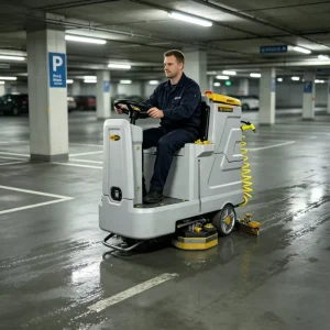Professional Ride on Floor Scrubber Commercial Electric Floor Cleaner Machine CE Certified