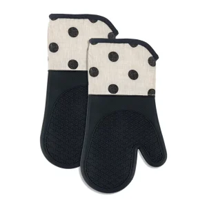 Professional Silicone Waterproof Heat Resistant Eco Friendly Baking Gloves Mitts Custom Logo Extended Oven Mitt