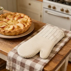 Professional Silicone Waterproof Heat Resistant Eco Friendly Baking Gloves Mitts Set Custom Logo Thick Design Oven Mitt Cotton