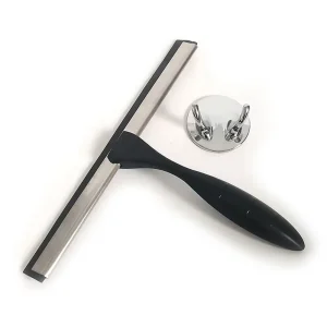 Professional Stainless Steel Squeegee 12 Inch Wide Blade for Streakless Shower Doors
