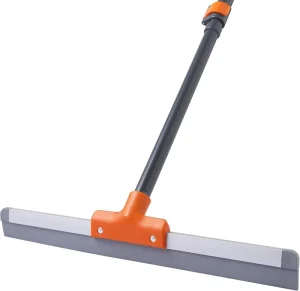 Professional Wet Room Floor Squeegee Heavy Duty Telescopic Metal 138cm Silicone Shower Cleaning Orange Grey