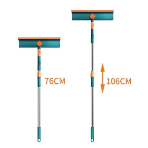 Professional Window Cleaner Tool Multi functional Household Stainless Steel Durable Telescopic Cleaning Mop for Window