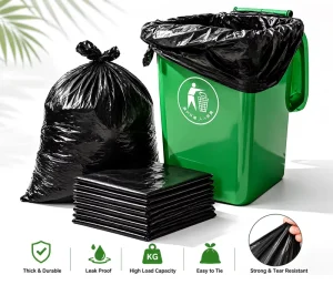 Property Waste Bag 35″*55″ Oversized HDPE Plastic Trash Bag 20pcs Per Box Use for Garden
