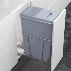 Pull Out Waste Bin Kitchen Cabinet Furniture Built-In Plastic Kitchen Waste Bin