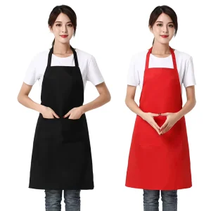 Pure Color Sleeveless Apron Kitchen Chef Aprons with 2 Pockets Custom Advertising logo