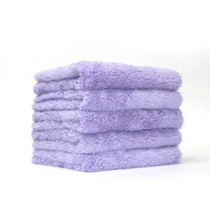 Purple 500gsm 40x40cm Car Drying Cloth Microfiber Towel for Car Care
