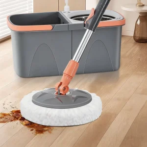 Purple Two in One Wet Dry Mop Floor Cleaning Mother’s Gift Kitchen Dust Clean Tool Mop Hand Free Save Water Mop