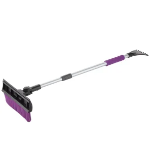 Purple color car cleaning rotation snow broom sweeper squeegee cleaner brush