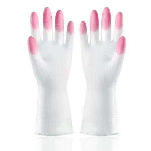 Pvc Cotton Liner Kitchen Flocklined Dish Washing Household Gel Gloves