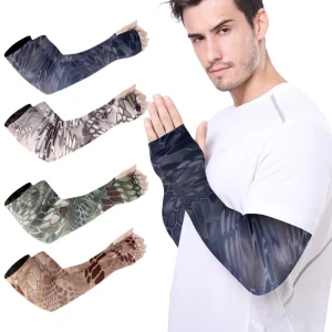 Python Pattern Fitness Custom Cool Arm Sleeve Sports Summer Cycling Compression Arm Sleeves UPF 50
