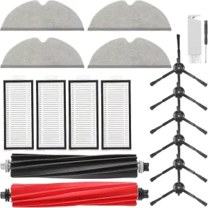 Q5 Pro Accessories Kit for Roborock Q5 Pro/Q5 Pro+/Q8 Max/Q8 Max+ Robot Vacuum Reusable Rubber Material 1 Dual Main Brush 4 Mop