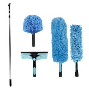 Qi Yun Home Cleaning Spider Web Dust Duster with Extension Rod Cleaning Set