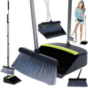 Quick Clean Soft Broom Dustpan Combo Smooth Durable Efficient Debris Collection Easy Empty Wide Mouth Daily Use