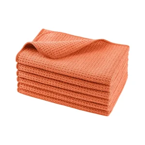 Quick Dry Solid Color Microfiber Golf Towels Custom Printed Jacquard Embroidery Waffle Weave Knitted Cleaning Cloths