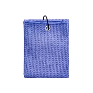 Quick Drying Lightweight Microfiber Waffle Pattern Tri fold Golf Towel with Hook Clip Easy to Carry Custom Cleaning Cloth