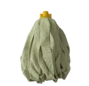 Raw White Strip Microfiber Mop Head With Plastic Head Cut End Looped End Microfiber Floor Mop Head