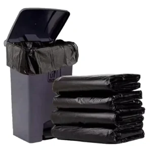 Ready to Ship Large 30 31 32 33 Gallon Black Trash Bags 90*100cm Heavy Duty PE Square Bottom 24 Microns Garbage Bags
