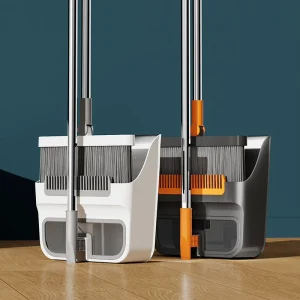 Realida Rotating Broom and Dustpan Combo for Easy Storage and Use in Small Spaces Like Apartments and Condos