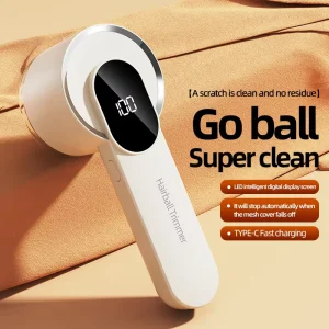 Rechargeable Electric Lint Remover Portable LED Digital Display ABS Fabric Shaver for Sweaters Clothes Sofa Hairball