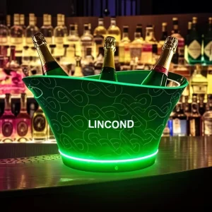 Rechargeable Led Plastic Beer Ice Bucket Led Wine Champagne Bucket for Bar KTV Outdoor Nightclubs Party