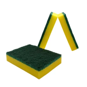 Rectangle PU+PA Green Scrubber Sponge Heavy Duty Scouring Pad Sponges Scouring Pads for Household Cleaning