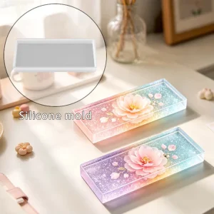 Rectangle Silicone Mould DIY Crystal Resin Epoxy Coffee Table Coaster Tray Jewelry Mirror Mold