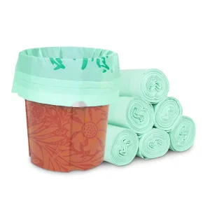 Recyclable Biodegradable Kitchen Trash Bag with Side Gusset Household Products Drawstring Closure for Sugar Storage