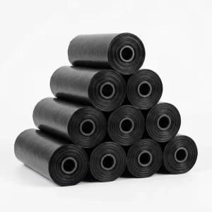 Recycled HDPE Plastic Flat Garbage Bags Durable Large Capacity Trash Bags for Daily Waste Management