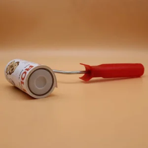 Red Handheld Lint Roller Sticky Pet Fur Remover Portable & Eco Friendly Reusable for Furniture Cloth Carpet