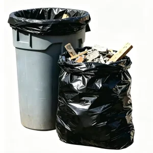 Reinforced Bottom Heat Seal PE Side Gusset Garbage Bags 55 Gallon Heavy Duty Trash Bags Contractor Construction Four Color