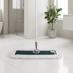 Reinforced Riveted Aluminum Handle Cotton Yarn Rectangular Cleaning Sweeper Dust Mop for Government Office Building Floor