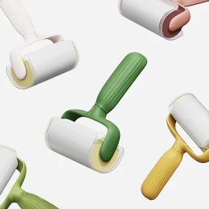 Removable Eco Friendly ABS Material Self Cleaning Reusable Pet Roller Brush Dog Brush Pet Cat Hair Remover Lint Roller Brush