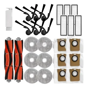 Replacement Accessory Kit for Xiaomi Robot Vacuum 5 Pro Compatible Parts with Main Brush Side Brushes Filter Mop Dust Bag