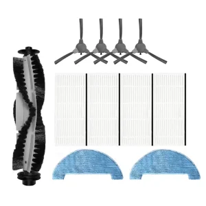 Replacement Kit Fit for SETTI+ RV500 Main Brush Spin Brush Hepa Filter Mop Cloth Robotic Vacuum Cleaner Accessories