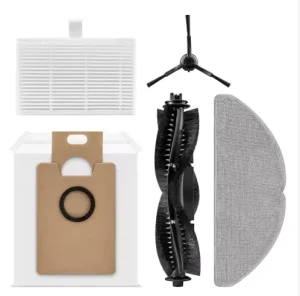 Replacement Kit for Tapo RV30 RV20 Robotic Vacuum Cleaner Main Spin Brush Hepa Filter Dust Bag Mop Cloth Accessories USB