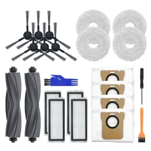 Replacement Part Set for L20 Ultra Conplete Robot Vacuum Cleaner Accessories Main Brush Side Brush Filter Dust Bag Mop