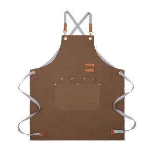 Restaurant Bar Chef Cleaning Pocket Adult Adjustable Eco friendly Waterproof Oil Repellent Poplin Women’s Kitchen Apron
