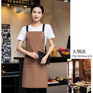 Restaurant Kitchen Waiter Workwear Waist Coffee Shop Baking Men and Women Adult Waterproof Canvas Apron