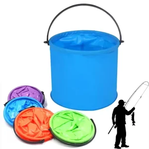Retractable Bucket for Fishing Folding Collapsible Bucket Wash Outdoor Fishing Square Barrel Bathroom Kitchen Folding Bucket
