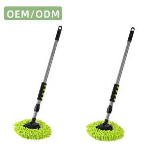Retractable Microfiber Wash Mitt Soft Bristles Safe for Car Paint Eco Friendly Durable Long Handle Car Cleaning Brush for Home