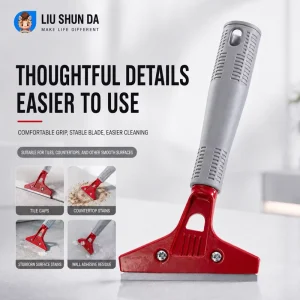 Retractable Plastic Razor Blade Scraper Label Sticker Household Cleaning Tool for Window Glass Removal Aluminum Rubber Squeegee